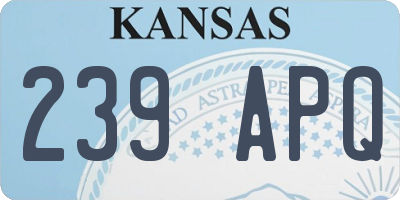 KS license plate 239APQ