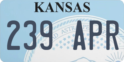 KS license plate 239APR