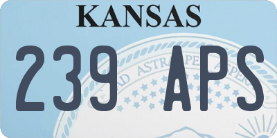 KS license plate 239APS
