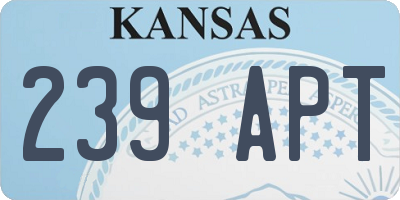KS license plate 239APT