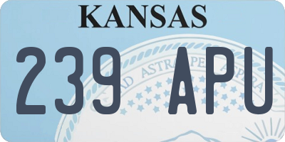 KS license plate 239APU