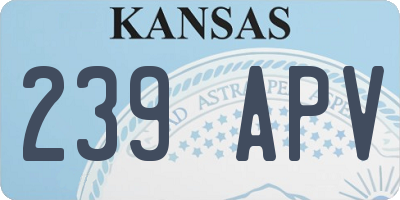 KS license plate 239APV