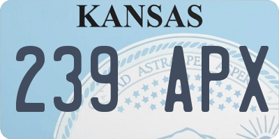 KS license plate 239APX