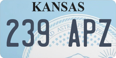KS license plate 239APZ