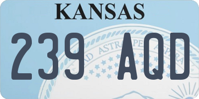 KS license plate 239AQD