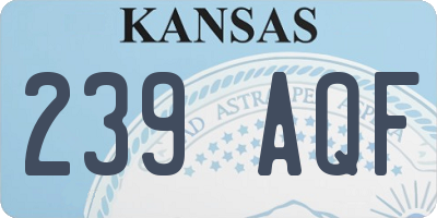 KS license plate 239AQF