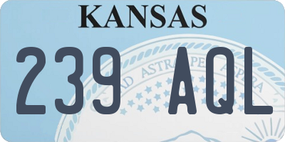 KS license plate 239AQL