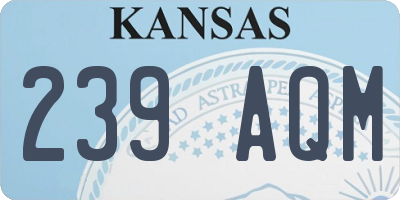 KS license plate 239AQM