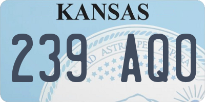 KS license plate 239AQO
