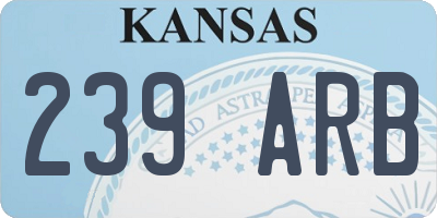 KS license plate 239ARB