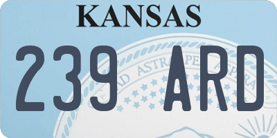 KS license plate 239ARD