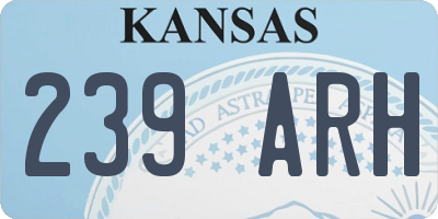 KS license plate 239ARH
