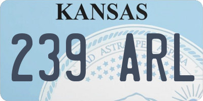 KS license plate 239ARL