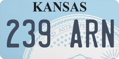 KS license plate 239ARN