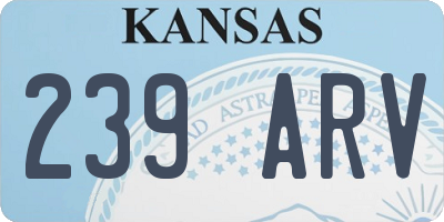 KS license plate 239ARV