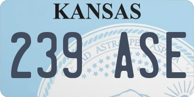 KS license plate 239ASE