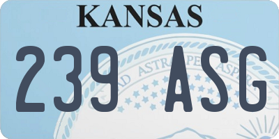 KS license plate 239ASG
