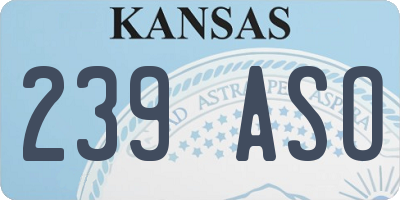 KS license plate 239ASO