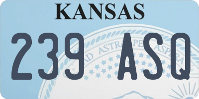 KS license plate 239ASQ