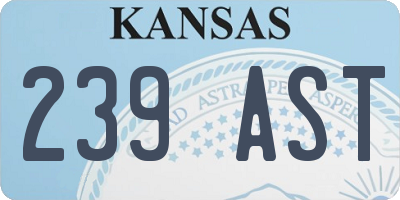KS license plate 239AST