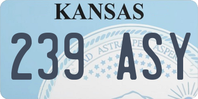 KS license plate 239ASY