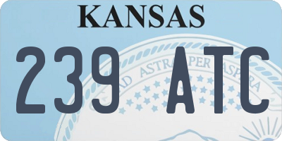 KS license plate 239ATC