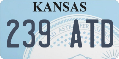 KS license plate 239ATD