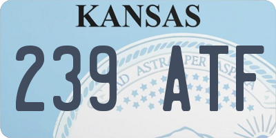 KS license plate 239ATF