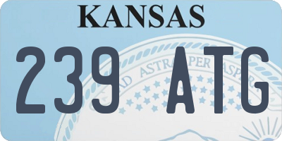 KS license plate 239ATG