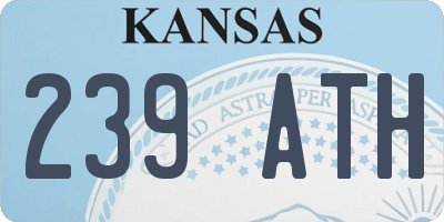 KS license plate 239ATH