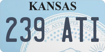 KS license plate 239ATI