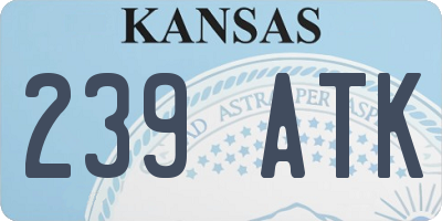 KS license plate 239ATK