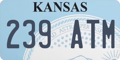 KS license plate 239ATM