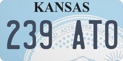 KS license plate 239ATO