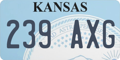 KS license plate 239AXG