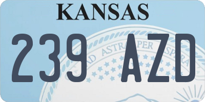 KS license plate 239AZD