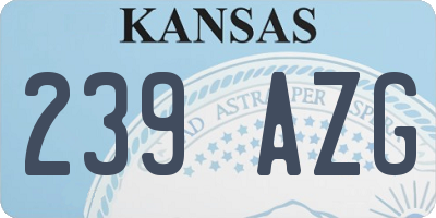 KS license plate 239AZG
