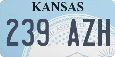 KS license plate 239AZH