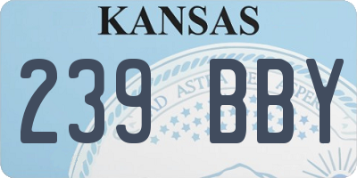 KS license plate 239BBY