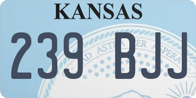 KS license plate 239BJJ