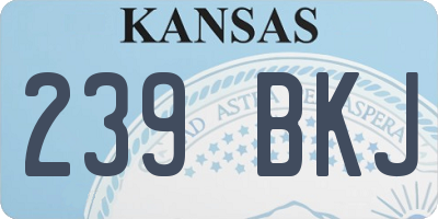 KS license plate 239BKJ