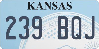 KS license plate 239BQJ