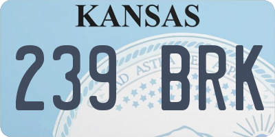 KS license plate 239BRK