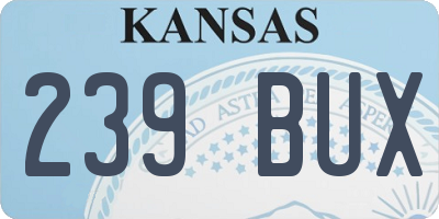 KS license plate 239BUX
