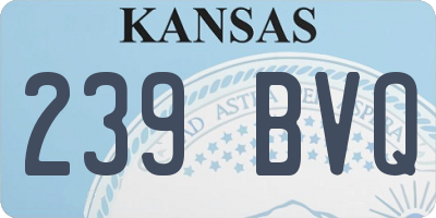 KS license plate 239BVQ