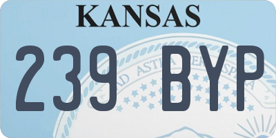 KS license plate 239BYP