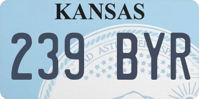 KS license plate 239BYR