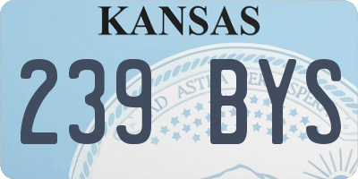 KS license plate 239BYS