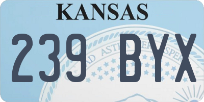 KS license plate 239BYX