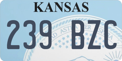 KS license plate 239BZC